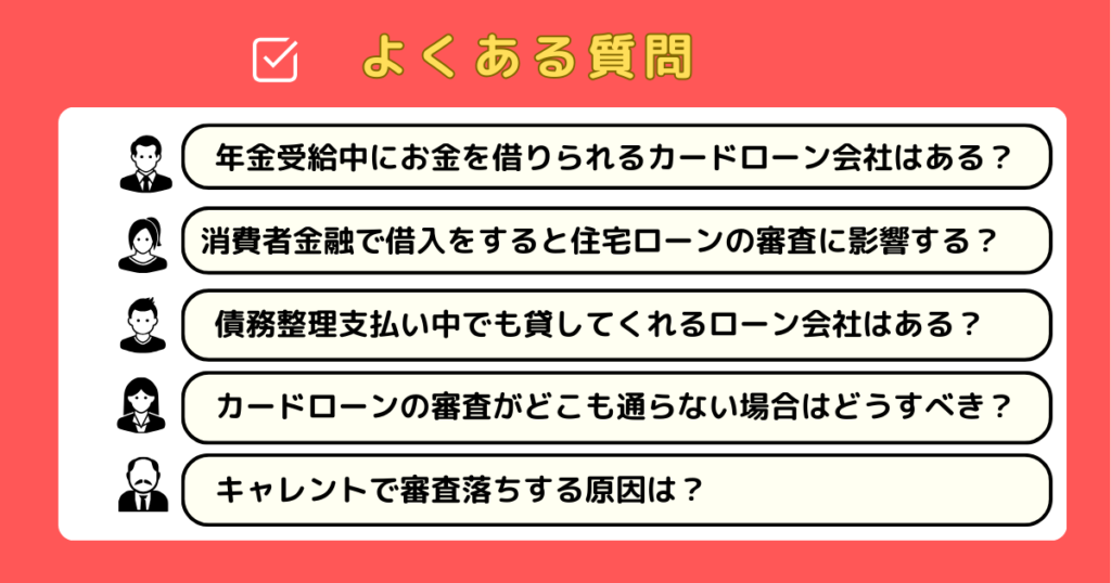 よくある質問が記載されたカード