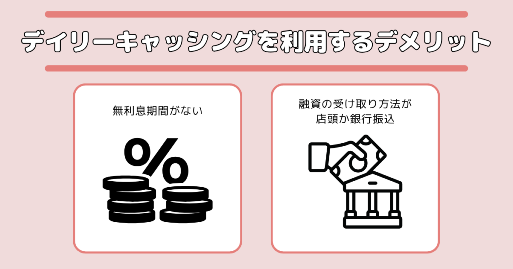 デイリーキャッシングを利用するデメリット